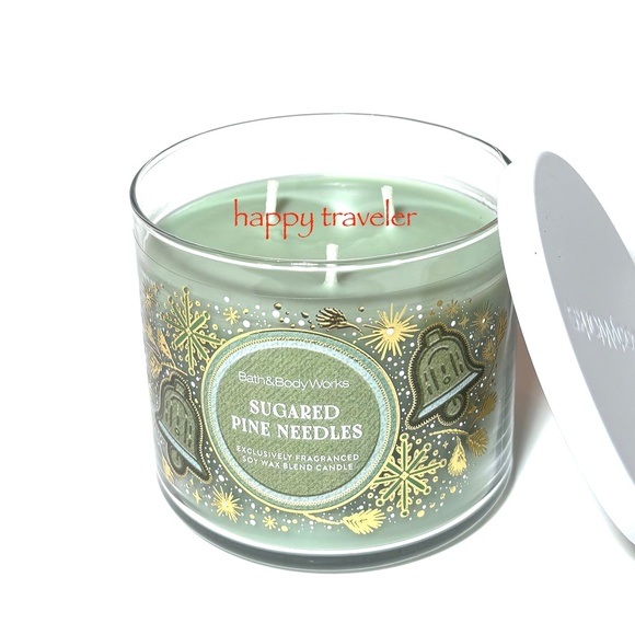 SUGARED PINE NEEDLES 3-Wick Candle - Picture 2 of 3